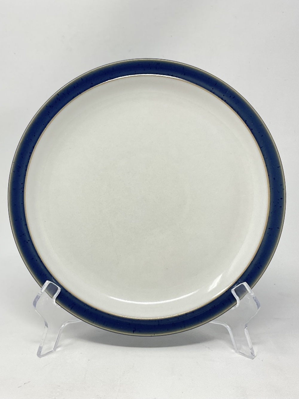 Denby Harlequin Lite (retired) Stoneware Blue Side Salad Luncheon Plate